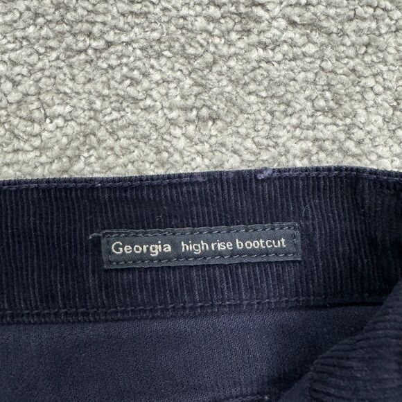 Citizens Of Humanity Georgia High Rise Bootcut Corduroy Pants Women 31 Navy Blue - Picture 9 of 16